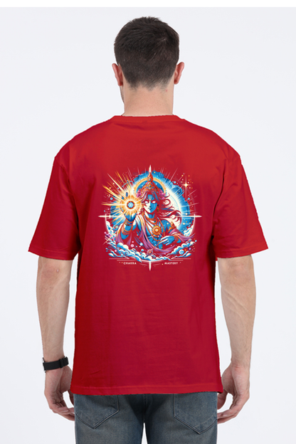Chakra Mastery – Oversized Cosmic Streetwear Tee | Spiritual Power Meets Style_Back side