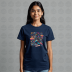 Ganesha’s Grace Neon Tee | Bold Cosmic Fashion for Women - BhaariGear 