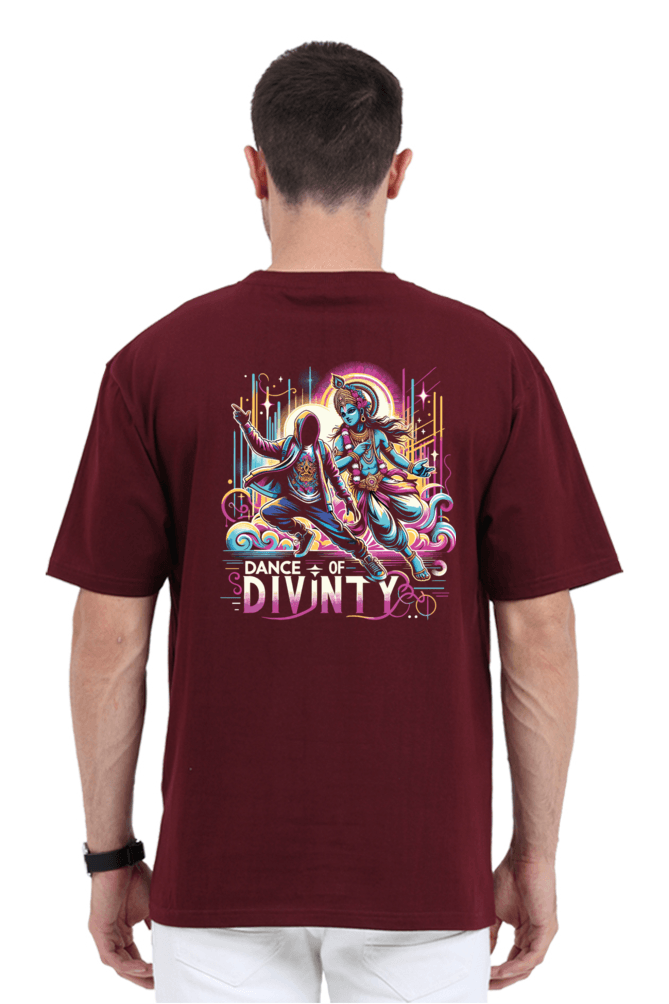 Dance of Divinity | Krishna Meets Street Dance Neon Graphic Tee - BhaariGear 