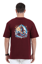 Chakra Mastery – Oversized Cosmic Streetwear Tee | Spiritual Power Meets Style_Back side - BhaariGear 