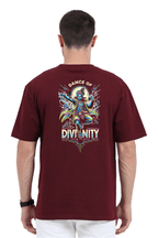 Dance of Divinity | Neon Krishna Cosmic Energy T-Shirt_Back side - BhaariGear 