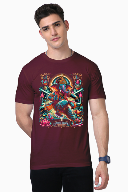 Ganesha’s Grace – Cosmic Rhythm T-Shirt Design