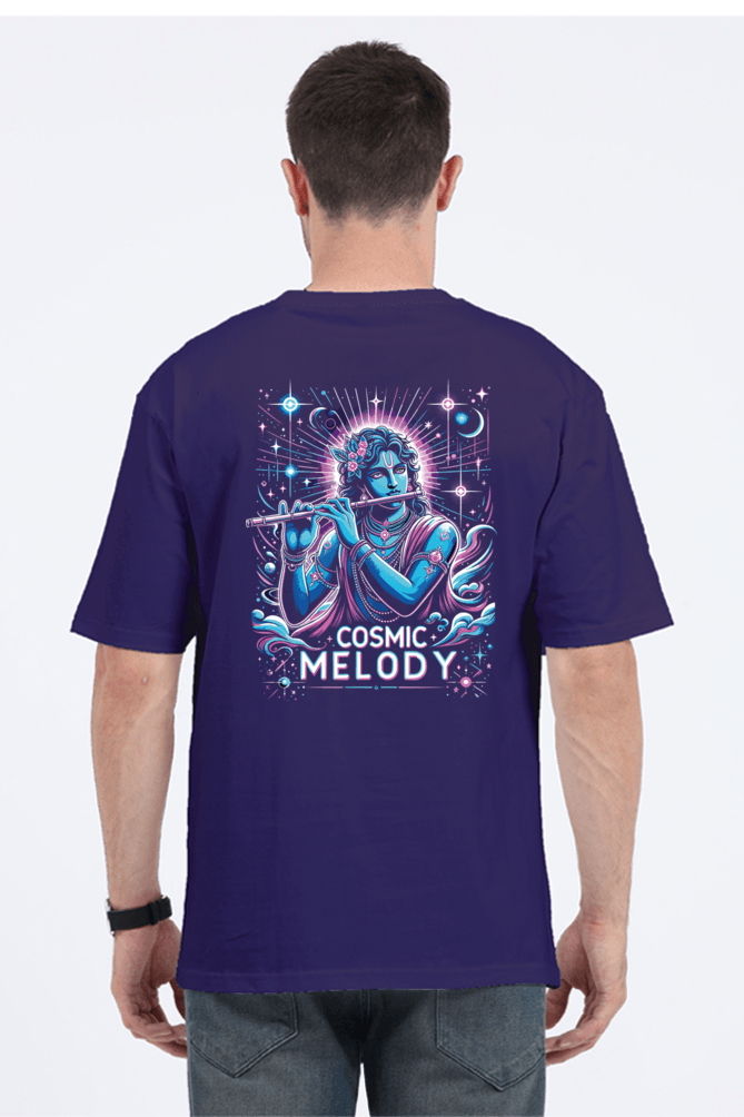 Celestial Melody – Lord Krishna Oversized T-Shirt - BhaariGear 