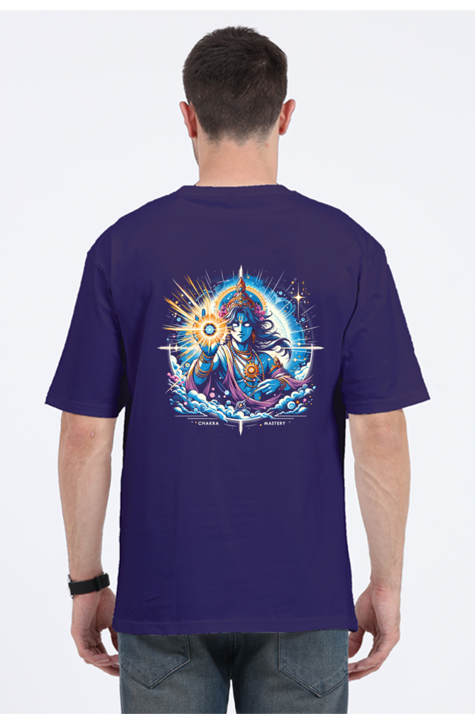 Chakra Mastery – Oversized Cosmic Streetwear Tee | Spiritual Power Meets Style_Back side