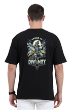 Dance of Divinity | Neon Krishna Cosmic Energy T-Shirt_Back side - BhaariGear 