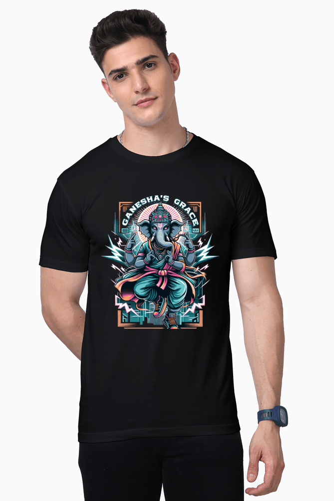 Ganesha’s Grace | Urban Divine Vibes T-Shirt Design - BhaariGear 