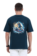 Chakra Mastery – Oversized Cosmic Streetwear Tee | Spiritual Power Meets Style_Back side - BhaariGear 