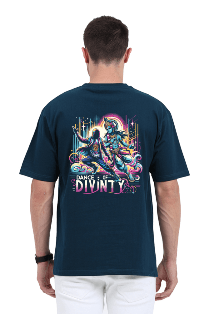 Dance of Divinity | Krishna Meets Street Dance Neon Graphic Tee - BhaariGear 