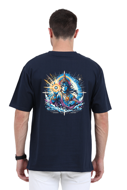 Chakra Mastery – Oversized Cosmic Streetwear Tee | Spiritual Power Meets Style_Back side