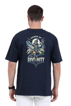 Dance of Divinity | Neon Krishna Cosmic Energy T-Shirt_Back side - BhaariGear 