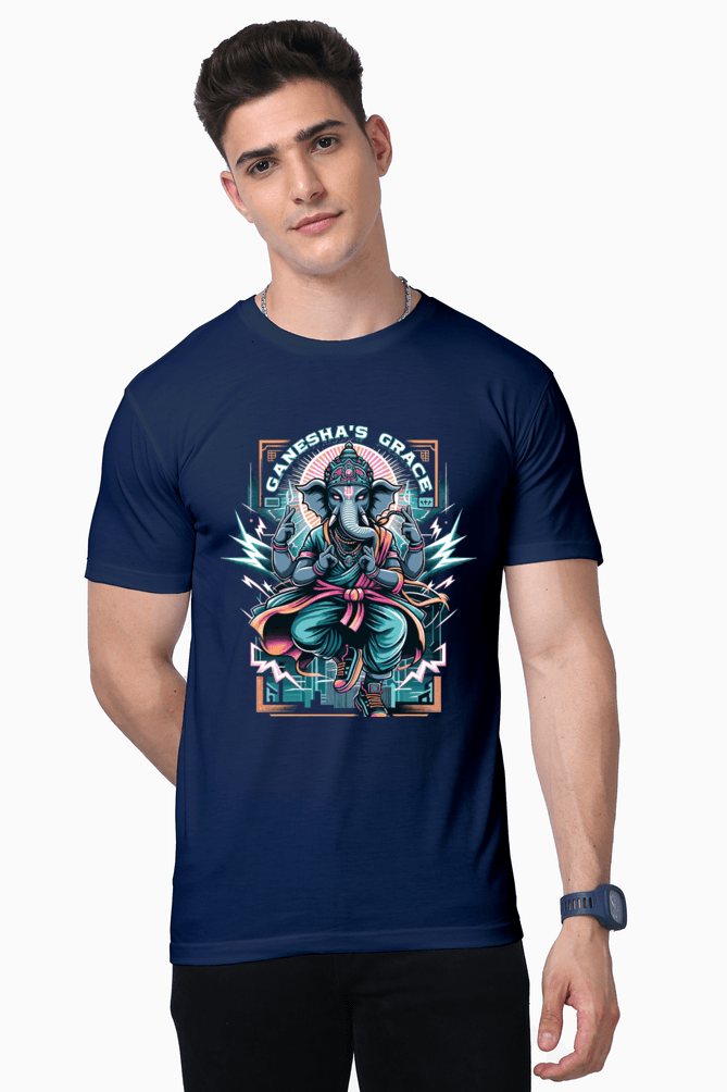 Ganesha’s Grace | Urban Divine Vibes T-Shirt Design - BhaariGear 