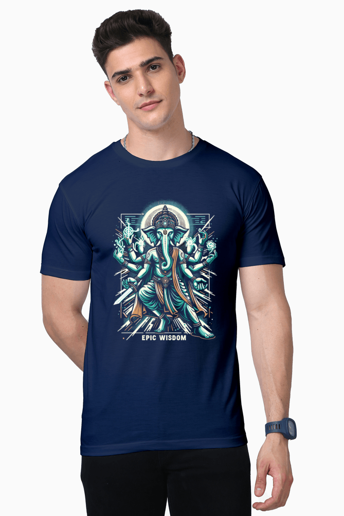 Epic Wisdom | Multi-Armed Divine Ganesha T-Shirt Design - BhaariGear 