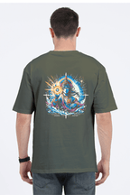 Chakra Mastery – Oversized Cosmic Streetwear Tee | Spiritual Power Meets Style_Back side - BhaariGear 