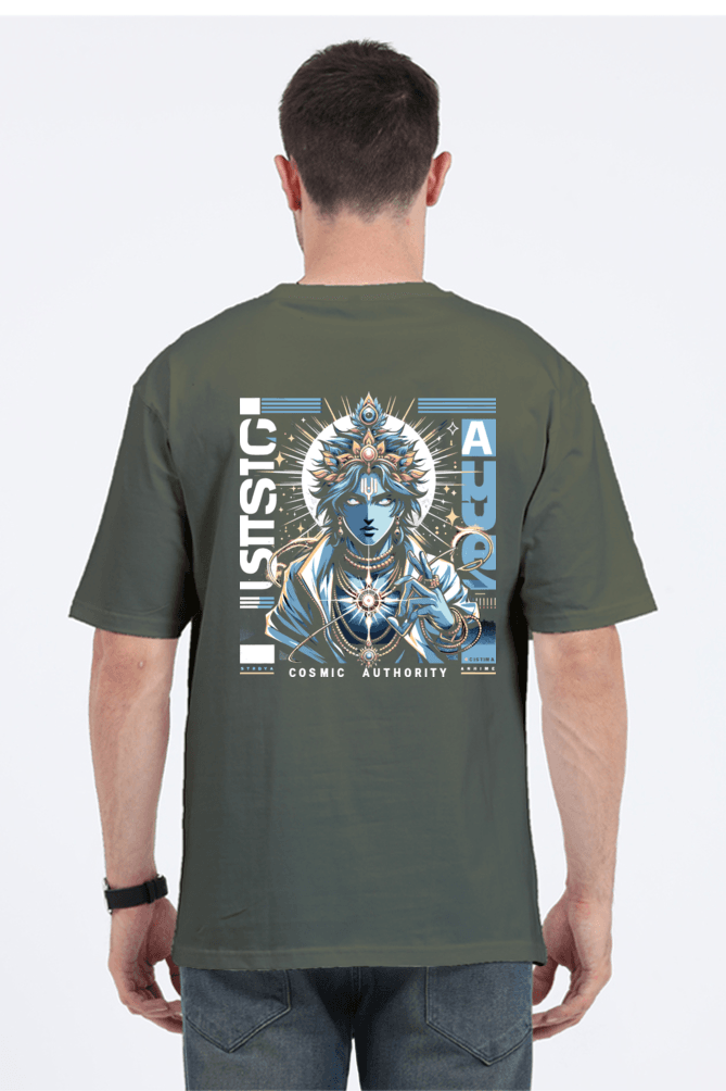 Cosmic Authority Tee – Own Your Power, Rule Your Style_Back Side Print - BhaariGear 