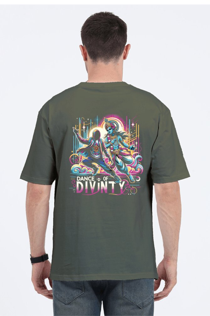 Dance of Divinity | Krishna Meets Street Dance Neon Graphic Tee - BhaariGear 