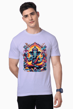 Divine Neon Lord Ganesha Vibrant Cosmic Art Print - BhaariGear 
