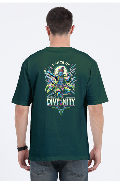 Dance of Divinity | Neon Krishna Cosmic Energy T-Shirt_Back side