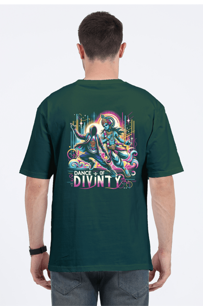 Dance of Divinity | Krishna Meets Street Dance Neon Graphic Tee - BhaariGear 