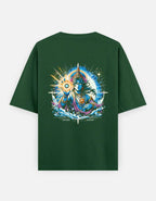 Chakra Mastery – Oversized Cosmic Streetwear Tee | Spiritual Power Meets Style_Back side - BhaariGear 