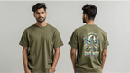 Dance of Divinity | Neon Krishna Cosmic Energy T-Shirt_Back side - BhaariGear 