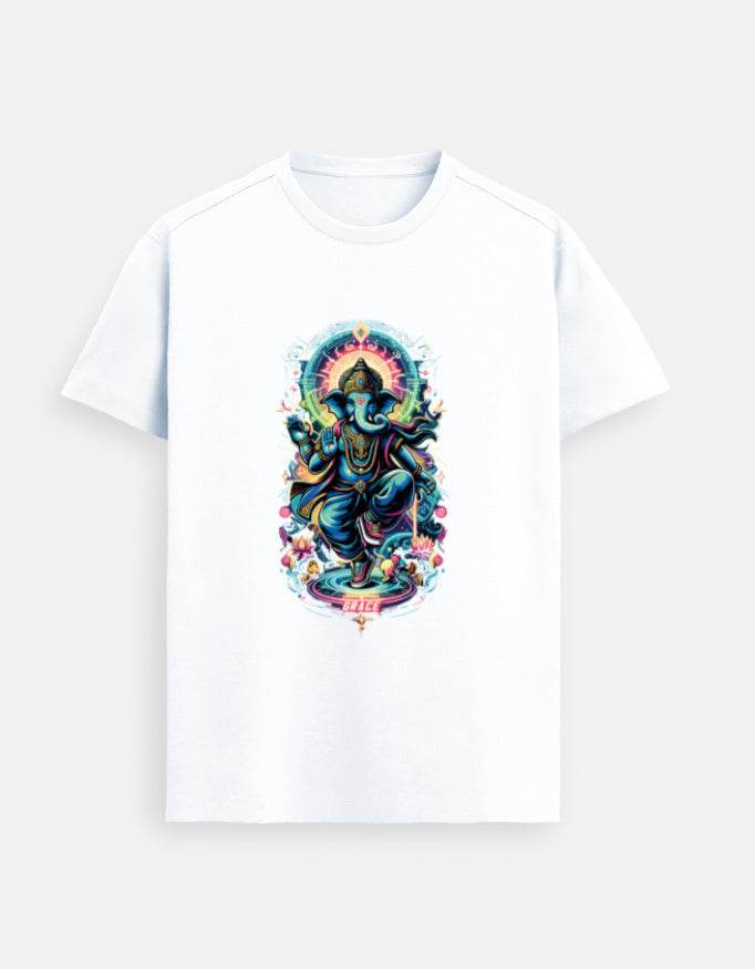 Cosmic Grace – Dancing Ganesha T-Shirt - BhaariGear 