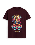 Radiant Lord Ganesha Lotus Tee – Stylish Spiritual Wear for Girls - BhaariGear 