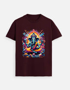 Divine Neon Lord Ganesha Vibrant Art Print - BhaariGear 