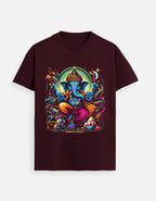 Ganesha’s Grace | Dynamic Neon Deity T-Shirt Design - BhaariGear 