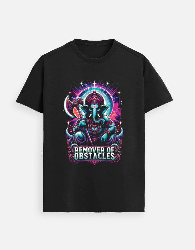 “Remover of Obstacles Tee | Fierce Cosmic Ganesha Style for Women” - BhaariGear 