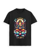 Radiant Lord Ganesha Lotus Tee – Stylish Spiritual Wear for Girls - BhaariGear 