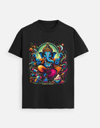 Ganesha’s Grace | Dynamic Neon Deity T-Shirt Design - BhaariGear 