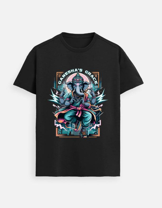 Ganesha’s Grace | Urban Divine Vibes T-Shirt Design - BhaariGear 
