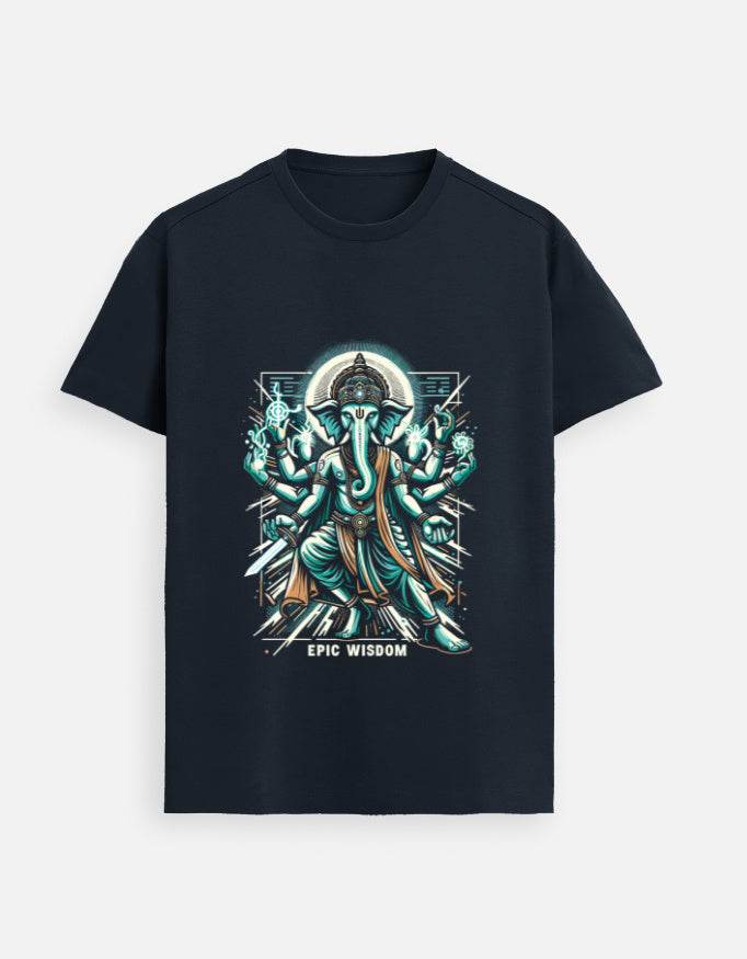 Epic Wisdom | Multi-Armed Divine Ganesha T-Shirt Design - BhaariGear 
