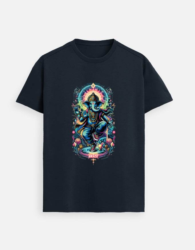 Cosmic Grace – Dancing Ganesha T-Shirt - BhaariGear 