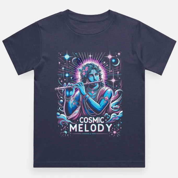Celestial Melody – Lord Krishna Boys’ Regular-Fit T-Shirt.