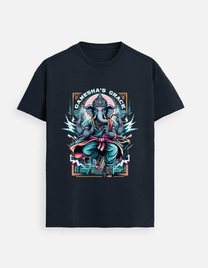 Ganesha’s Grace | Urban Divine Vibes T-Shirt Design - BhaariGear 