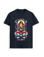 Radiant Lord Ganesha Lotus Tee – Stylish Spiritual Wear for Girls - BhaariGear 