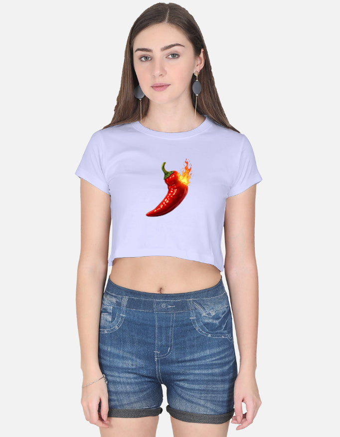 Hot Like Chilli Crop Top – Bold Style That Sets You on Fire