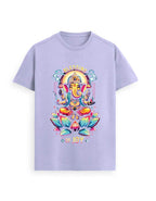 Radiant Lord Ganesha Lotus Tee – Stylish Spiritual Wear for Girls - BhaariGear 
