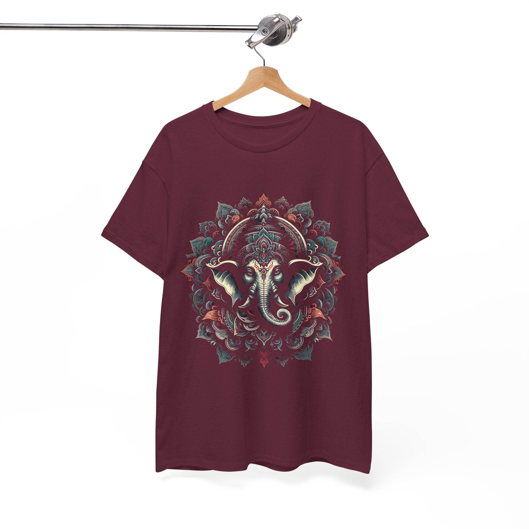 Sacred Mandala – Ganesha's Gaze T-Shirt - BhaariGear 