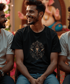 Majestic Mandala Ganesha | Ornate Line Art Divine T-Shirt Design - BhaariGear 