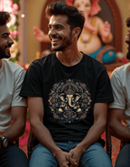 Sacred Mandala Ganesha | Divine Harmony T-Shirt Design - BhaariGear 