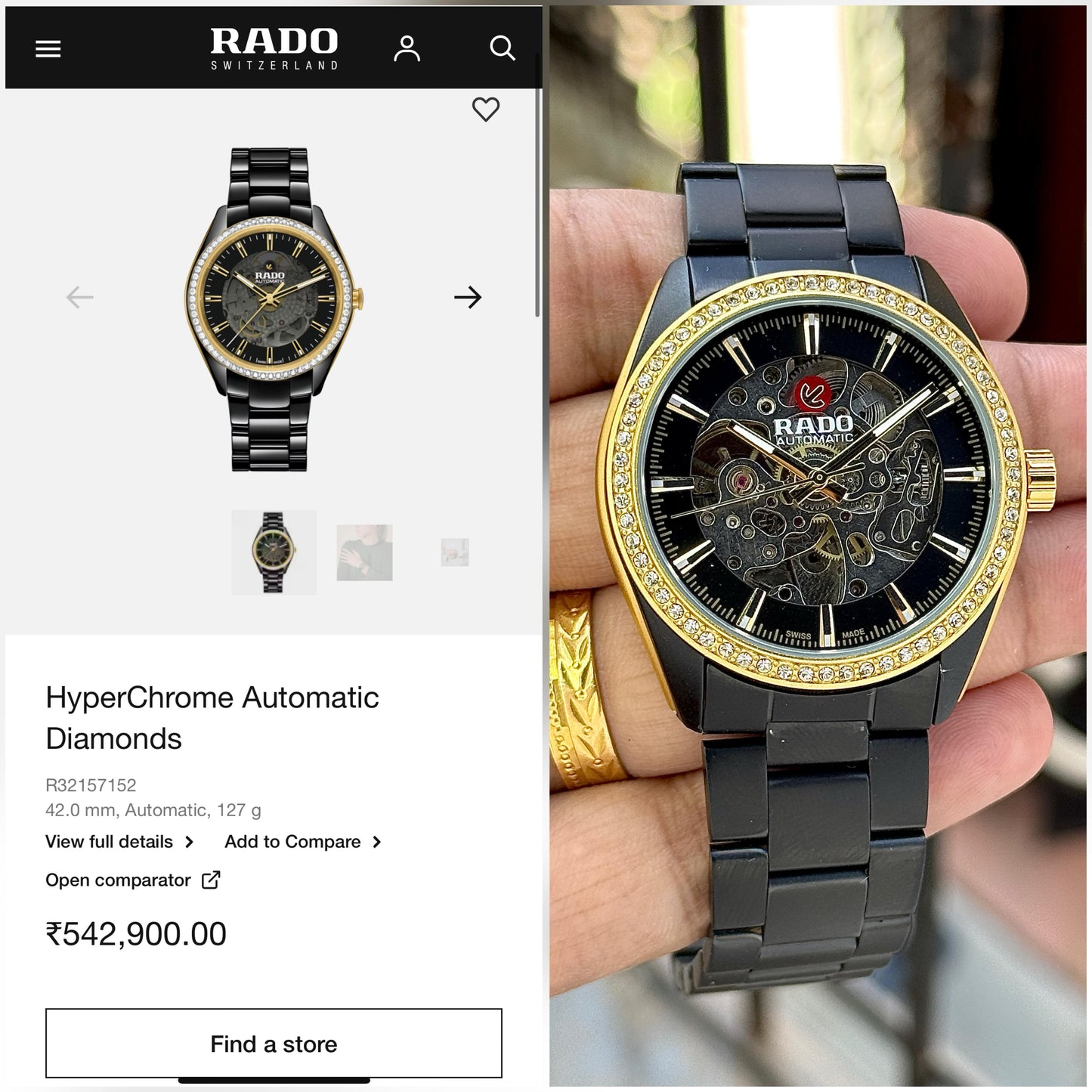RADO HyperChrome Original Skeleton – Premium 7AA Edition