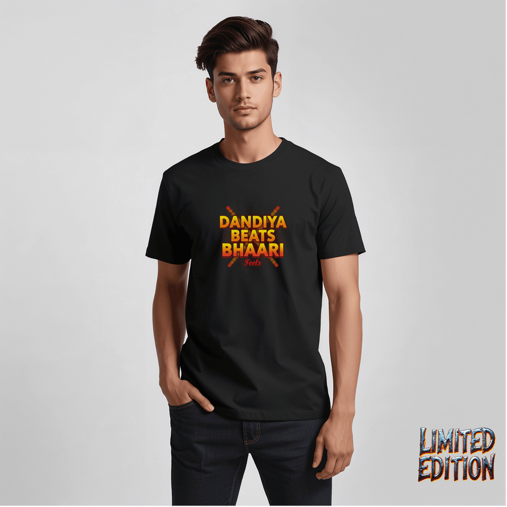 Dandiya Beats, Bhaari Feels – The Ultimate Festive Streetwear Tee - BhaariGear 