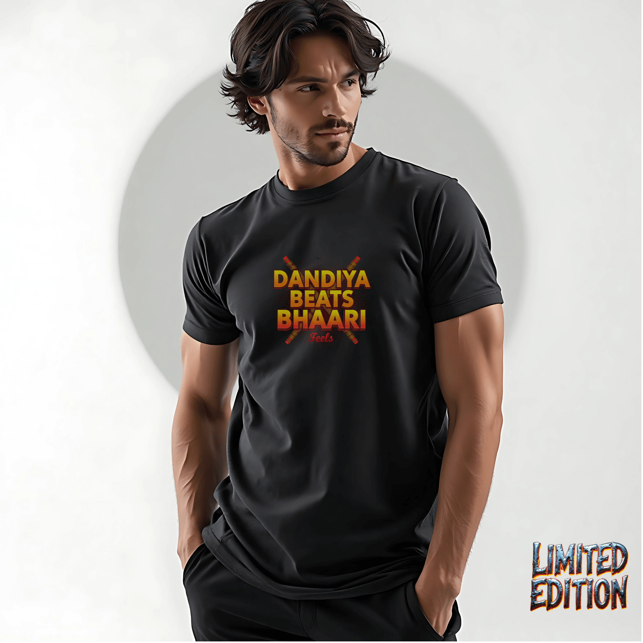 Dandiya Beats, Bhaari Feels – The Ultimate Festive Streetwear Tee - BhaariGear 