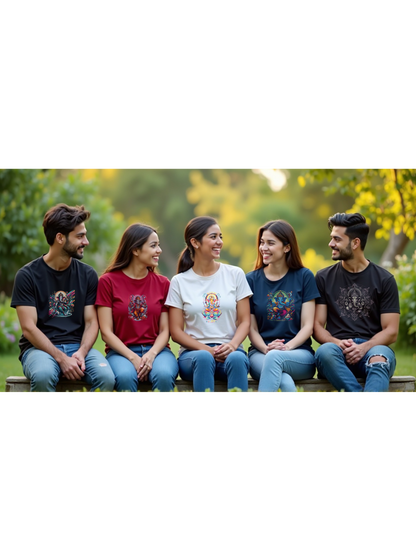 Blessing of Joy | Radiant Lord Ganesha Lotus T-Shirt Design