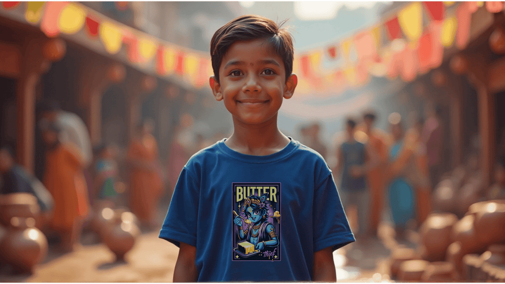 Butter Thief Krishna - BhaariGear 