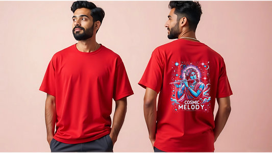 Celestial Melody – Lord Krishna Oversized T-Shirt