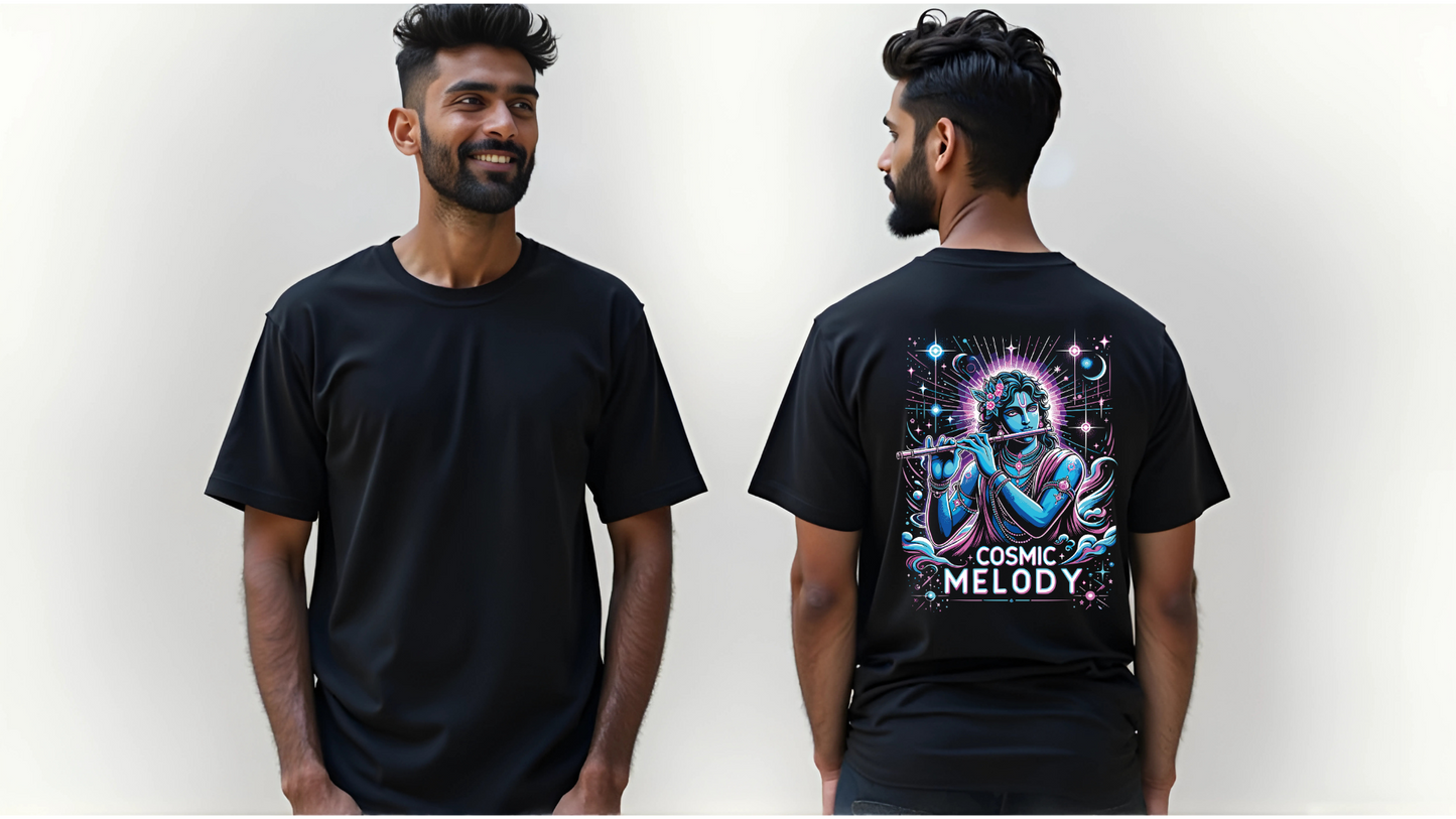 Celestial Melody – Lord Krishna Oversized T-Shirt