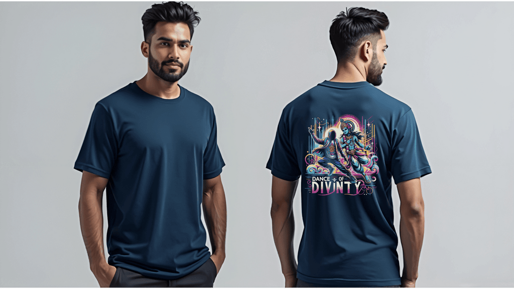 Dance of Divinity | Krishna Meets Street Dance Neon Graphic Tee - BhaariGear 
